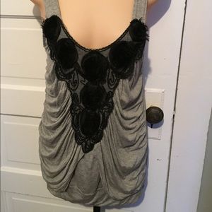 Black & great scoop neck top